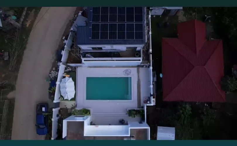 Solar Installation Drone shot