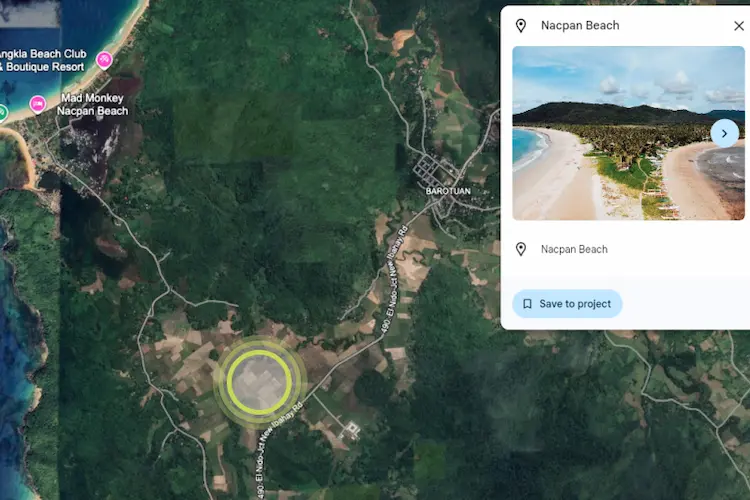 47,000 sqm beachfront land in Nacpan